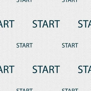 Start engine sign icon. Seamless pattern with geometric texture. Vector 스톡 일러스트