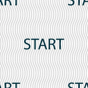 Start engine sign icon. Seamless pattern with geometric texture. Vector Stock Illustration