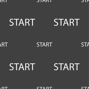 Start engine sign icon. Seamless pattern on a gray background. Vector 스톡 일러스트