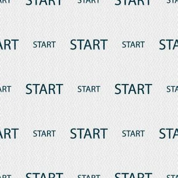 Start engine sign icon. Seamless abstract background with geometric shapes. Illustrazione stock