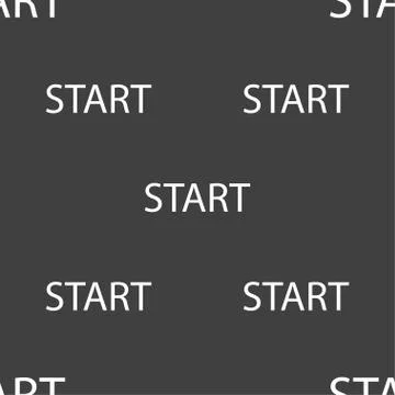 Start engine sign icon. Seamless pattern on a gray background. 스톡 일러스트