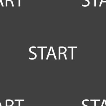Start engine sign icon. Seamless pattern on a gray background. Illustrazione stock
