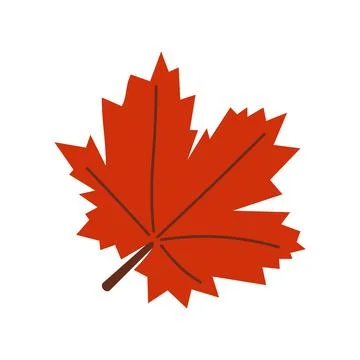 Start of fall. Cozy autumn element. Maple leaves on a white background. Warm Stock Illustration