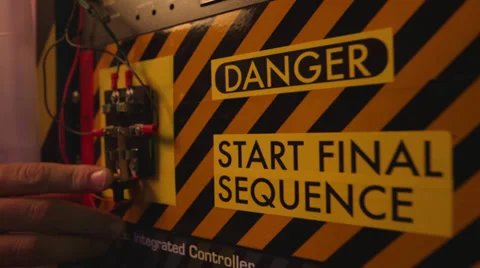 Start Final Sequence Switch In The Mad Science Lab Stock Footage 33850029