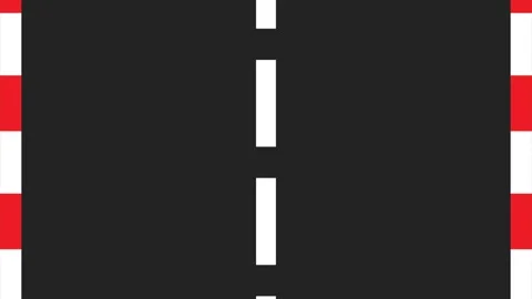 Start to Finish 2D Road Animation, Top View Vertical Moving Road Animation Video stock 174148695