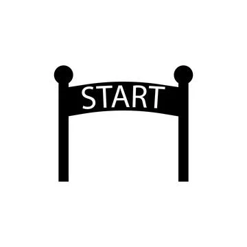Start finish icon vector Stock Illustration