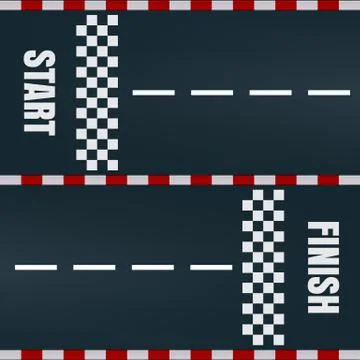 Start finish racing track vector marking Illustrazione stock