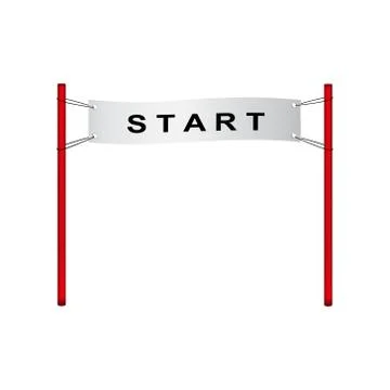 Start flag in retro design Stock Illustration