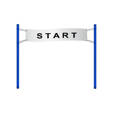 Start flag in retro design Stock Illustration
