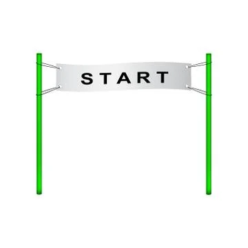 Start flag in retro design Stock Illustration