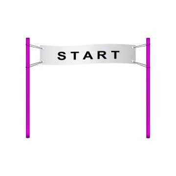 Start flag in retro design Stock Illustration