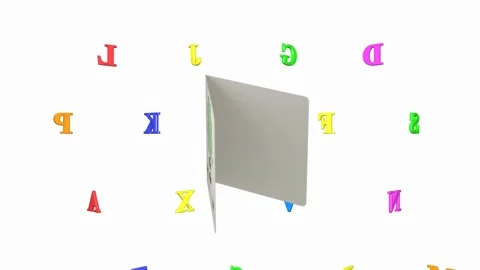 Start frame showing clover causing card rotating open while 3D letters orbiting, Stock Footage 340654517