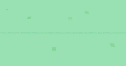 Start frame showing thin noisy line pale green squares drifting fading looping Video stock 327338264