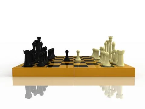 Start a game of chess Stock Illustration