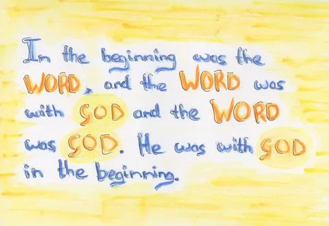 The start of the Gospel of John Stock Illustration