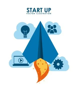 Start up graphic design , vector illustration Stock Illustration