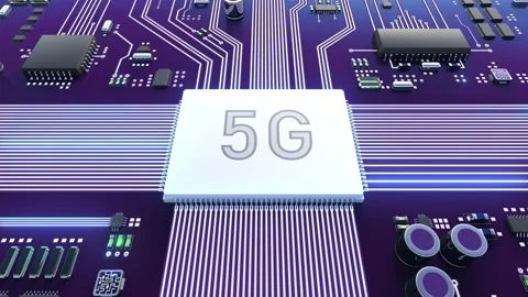 Start of high-speed operation of the 5g processor. Stock Footage 165902290