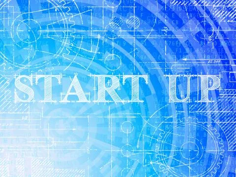 Start Up High Tech Background Stock Illustration