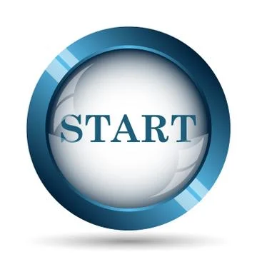 Start icon. Internet button on white background.. Stock Illustration