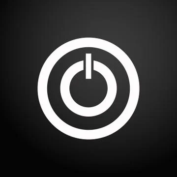 Start icon vector illustration. Power sign. Shut down icon. Power button logo Ilustración de archivo
