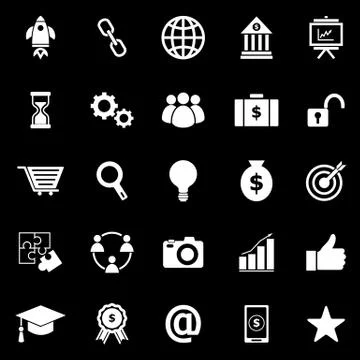 Start up icons on white background Stock Illustration