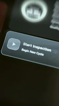 Start inspection button invites a new cycle Stock Photos