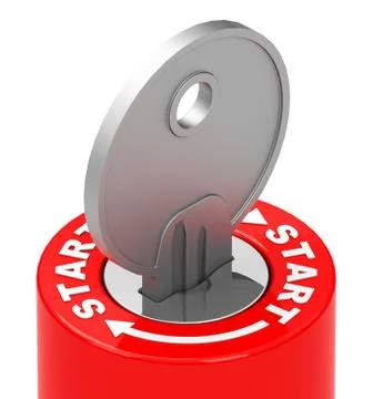 The start key Stock Illustration