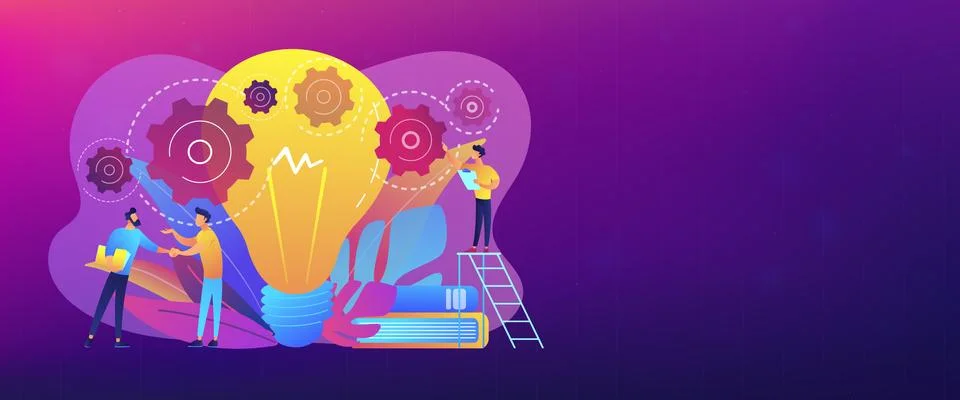 Start up launch concept banner header. Stock Illustration