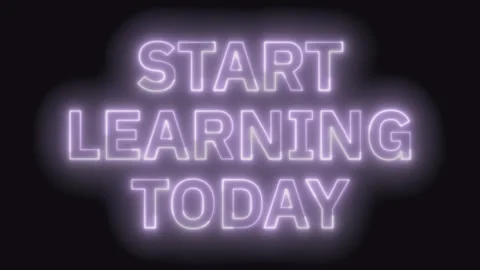 Start Learning Today Text Seamless Loop 4K Stock Footage 308580317