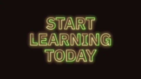 Start Learning Today Text Seamless Loop 4K Stock Footage 310360726