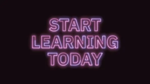 Start Learning Today Text Seamless Loop 4K Stock Footage 311303502