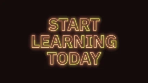 Start Learning Today Text Seamless Loop 4K Stock Footage 311432279
