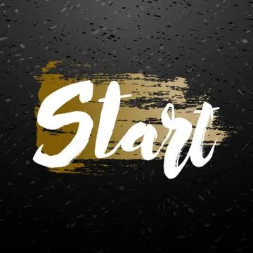 Start lettering design. Stock Illustration
