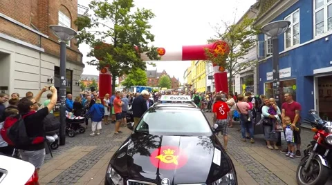 Start line - at a professional cycling event Stock Footage 53200747