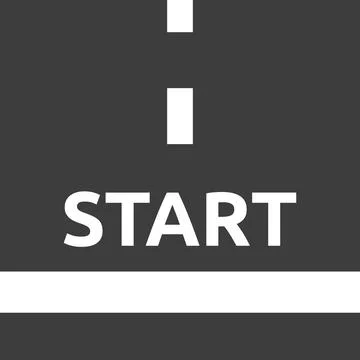 Start line, top view Stock Illustration