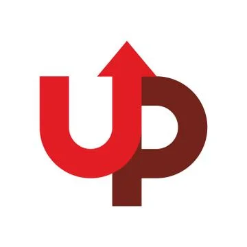 Start up logo. Up arrow emblem. starting business logotype Stock Illustration