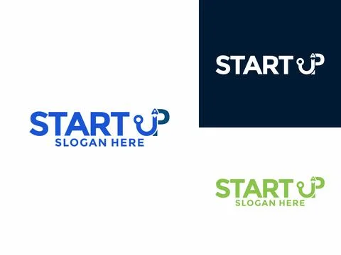 Start Up logo design vector, Apps logo identity. Innovate technology Startu.. Stock Illustration