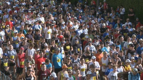Start of a long running race Stock Footage 330681