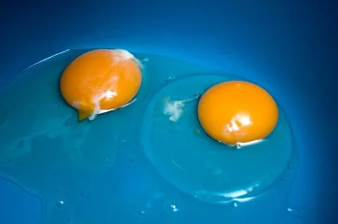 Start making pancakes, first breaking eggs Stock Photos