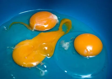 Start making pancakes, first breaking eggs Stock Photos