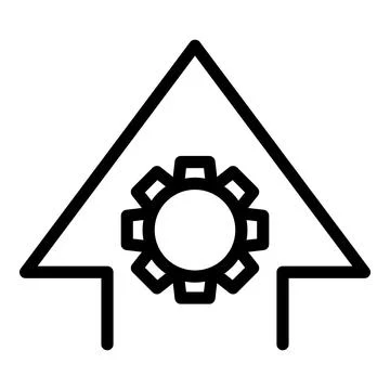 Start management icon outline vector. Job project Illustrazione stock