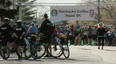 Start of a Marathon Race Stock Footage 23059201
