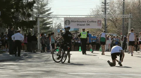 Start of Marathon Race Stock Footage 23059383