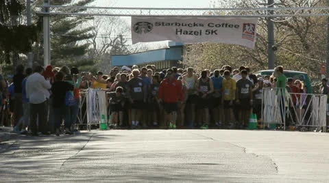 Start of a Marathon Race Stock Footage 23060655