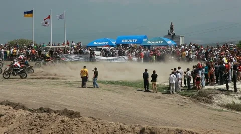 Start motocross. Video stock 10983574
