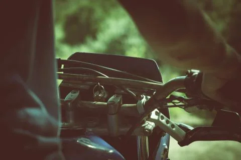 Start the motorcycle, ignition key. 写真素材