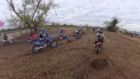 Start of a motorcycle race Video stock 297416023