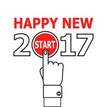 Start new year 2017 idea. Stock Illustration