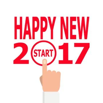 Start new year 2017 idea. Stock Illustration