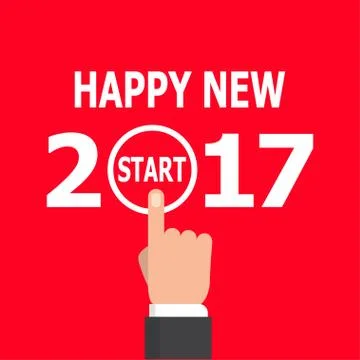 Start new year 2017 idea. Stock Illustration